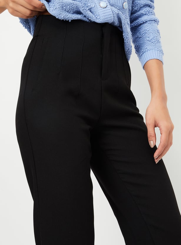 Women Solid Formal Trousers