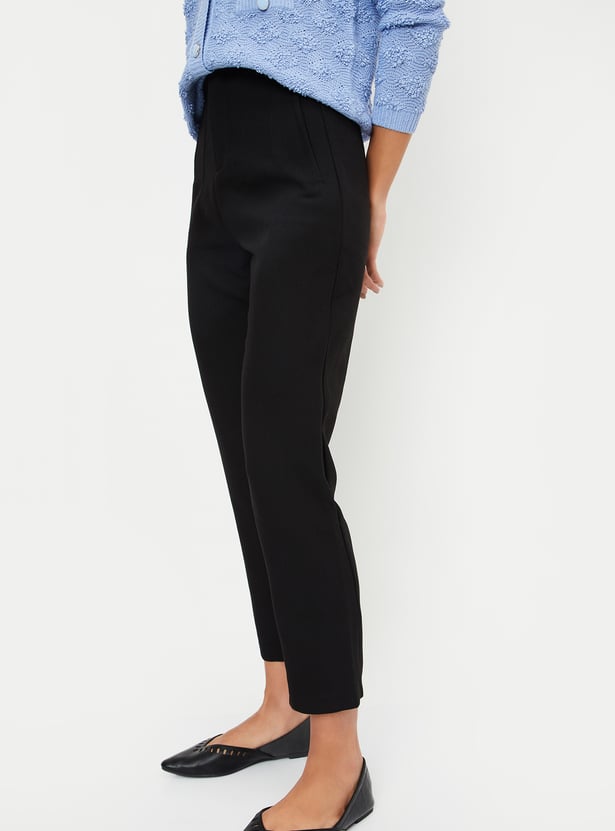 Women Solid Formal Trousers