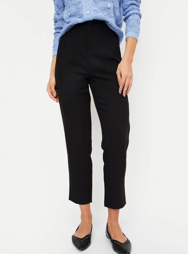 Women Solid Formal Trousers