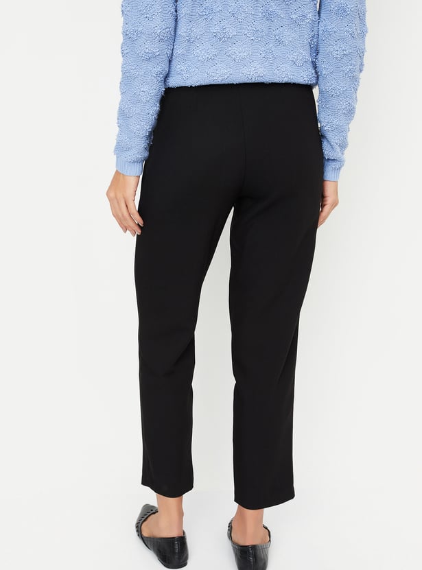 Women Solid Formal Trousers