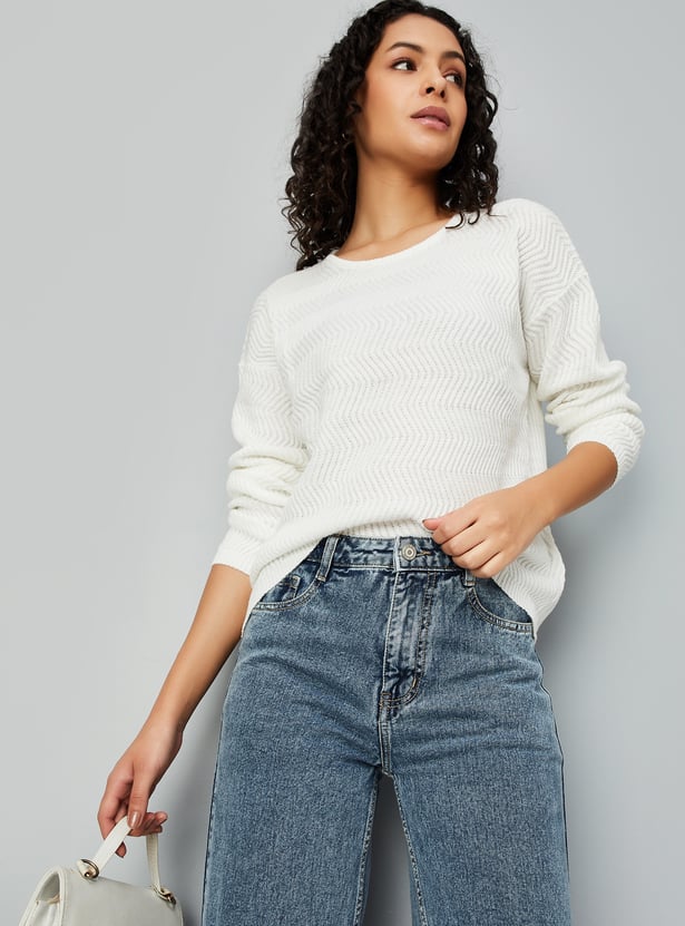 Women Textured Knit Top