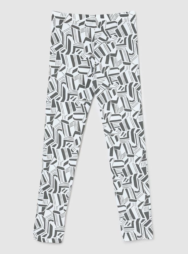 Girls Printed Full-Length Leggings