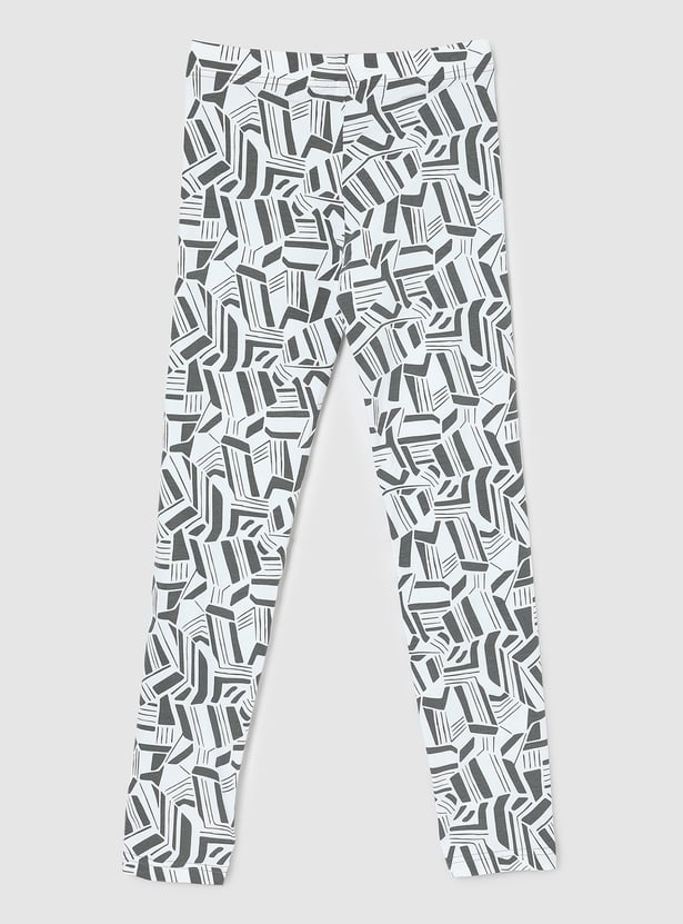 Girls Printed Full-Length Leggings