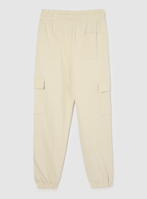 Boys Solid Cargo Joggers