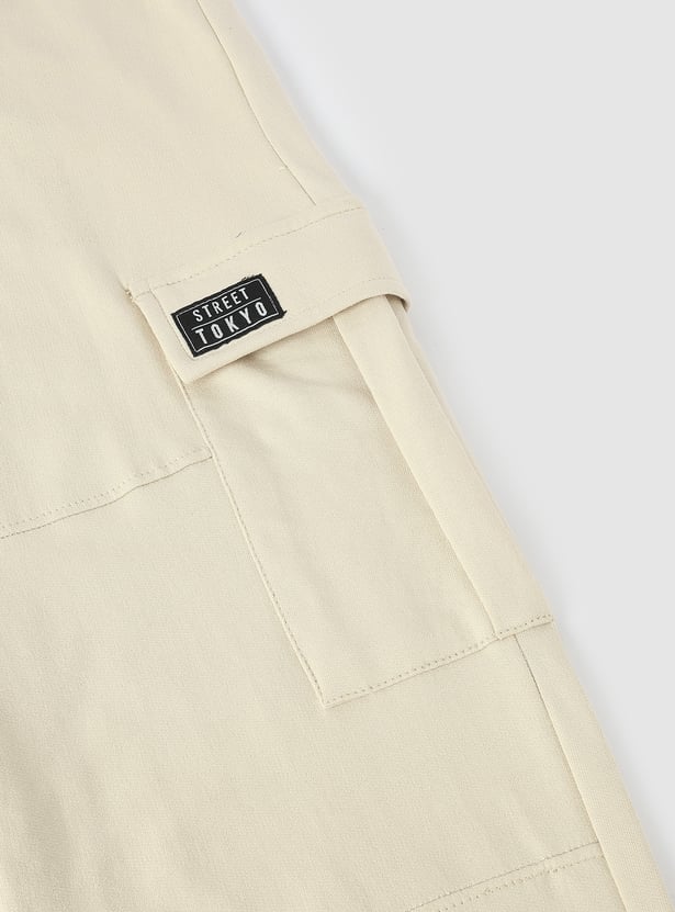 Boys Solid Cargo Joggers