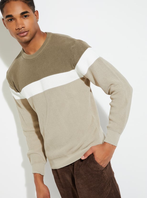 URB_N Men Colourblocked Sweater