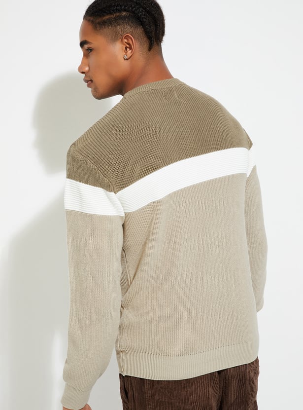 URB_N Men Colourblocked Sweater