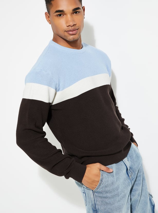 URB_N Men Colourblocked Sweater