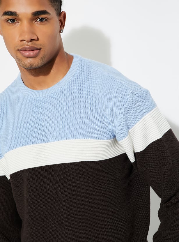 URB_N Men Colourblocked Sweater