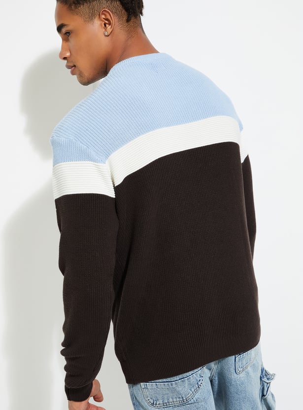 URB_N Men Colourblocked Sweater