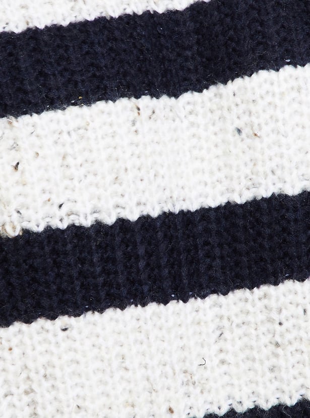 URB_N Men Striped Heavy Knit Sweater