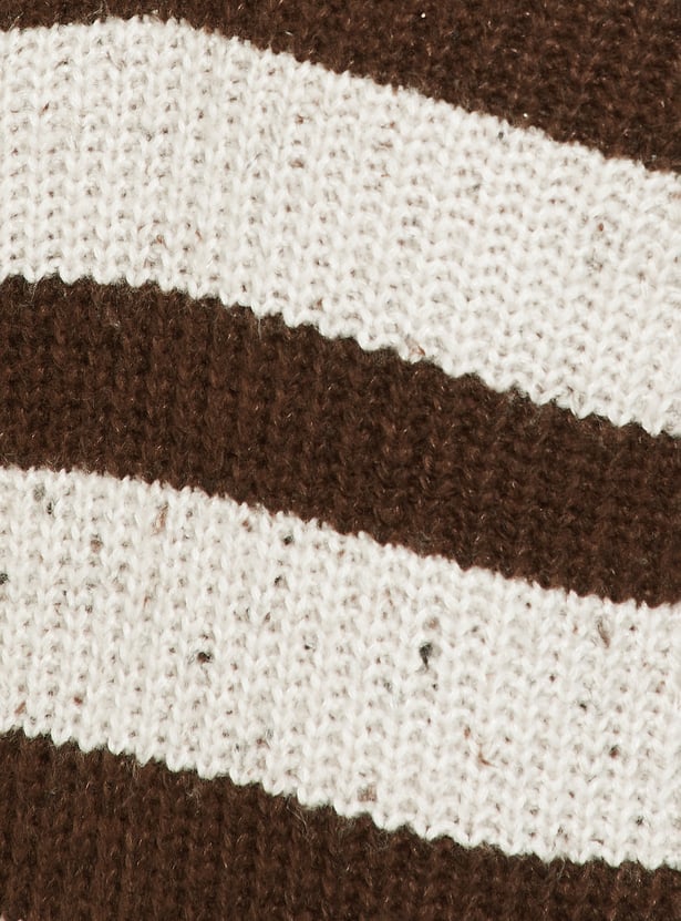 URB_N Men Striped Heavy Knit Sweater