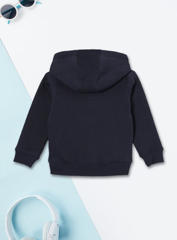 Girls Solid Hooded Sweatshirt