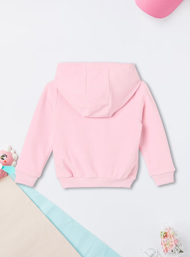 Girls Embellished Hooded Sweatshirt with Joggers
