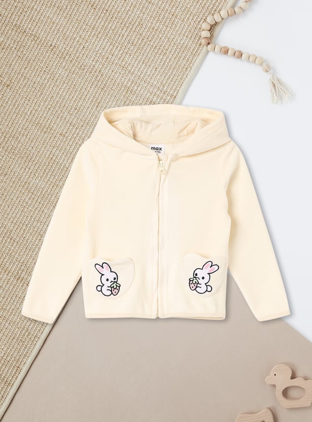 Girls Embroidered Hoodie with Pants