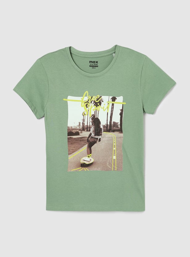 Girls Graphic Printed T-shirt