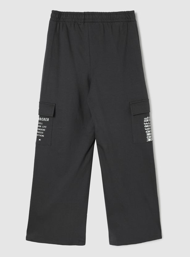 Girls Printed Cargo Pants