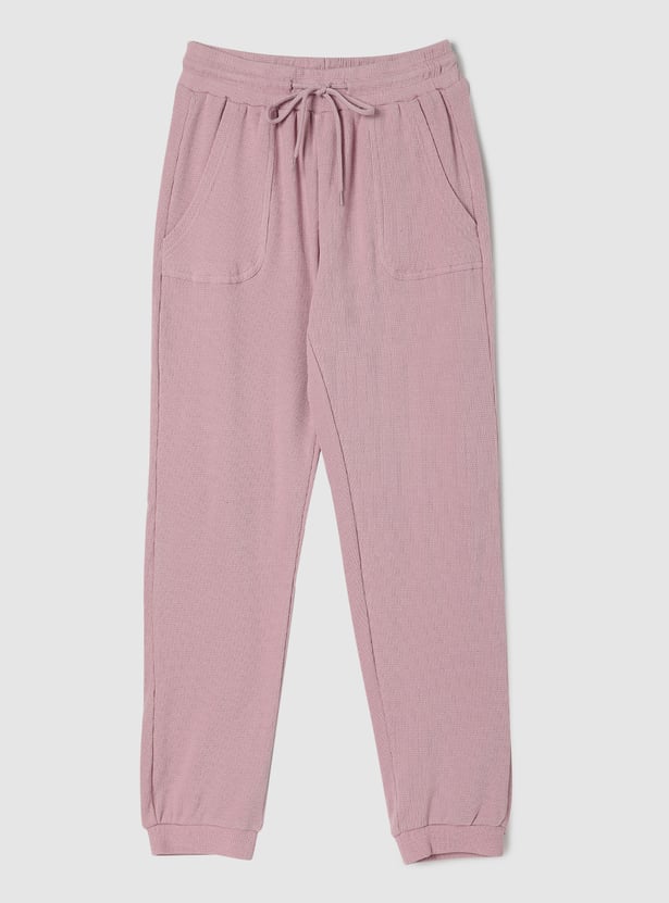 Girls Textured Joggers