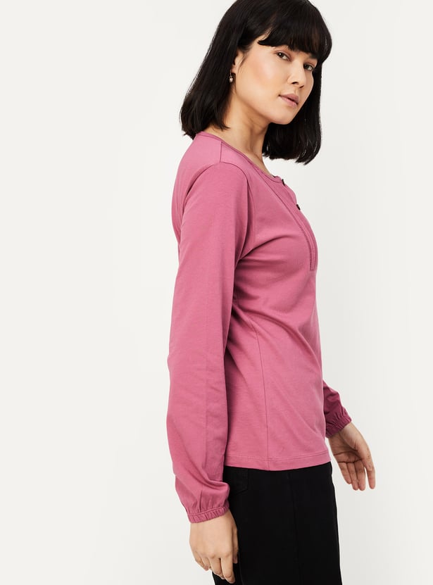 Women Pintuck Yoke Top