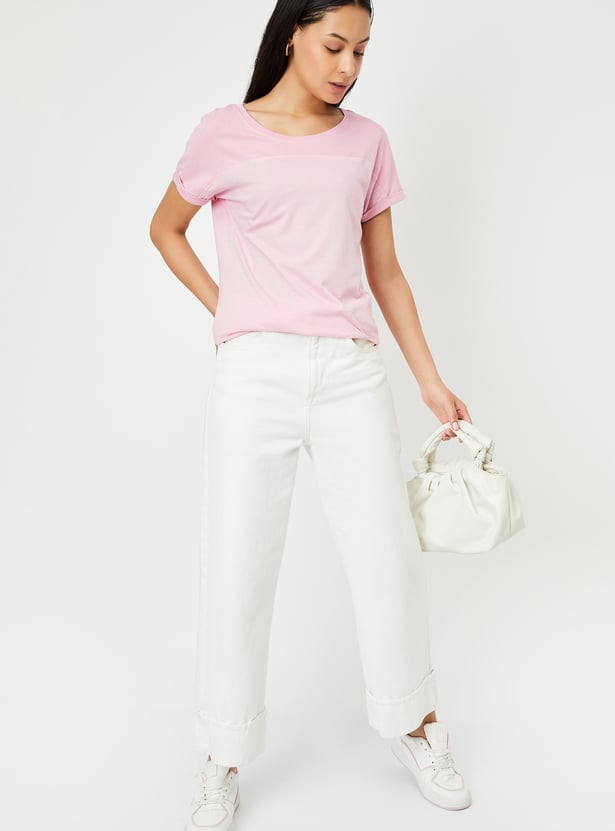 Women Textured T-shirt - Pack of 2