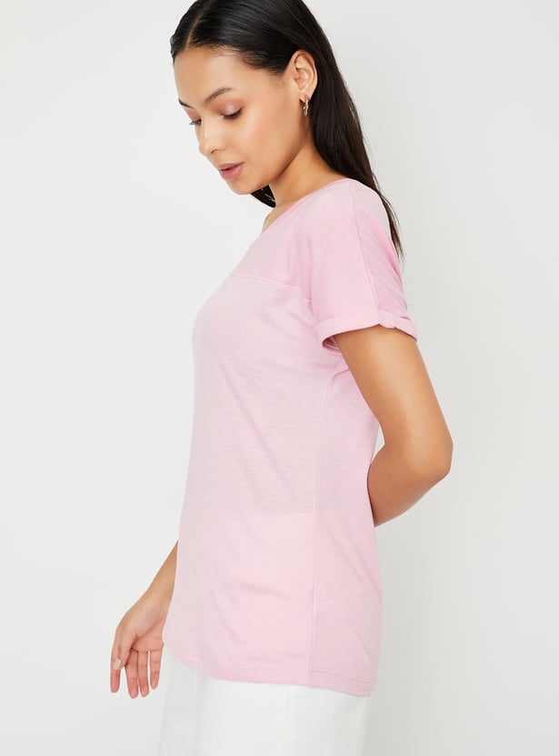 Women Textured T-shirt - Pack of 2