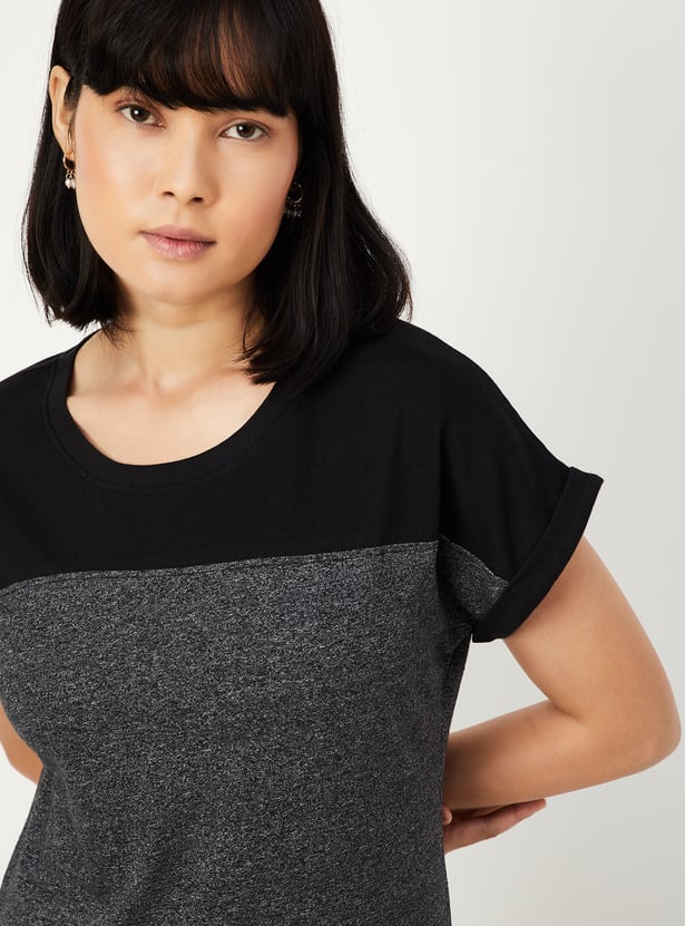 Women Textured T-shirt - Pack of 2