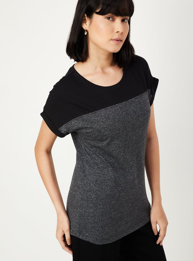 Women Textured T-shirt - Pack of 2