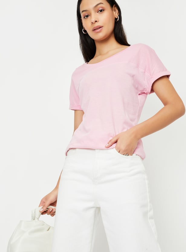 Women Textured T-shirt - Pack of 2