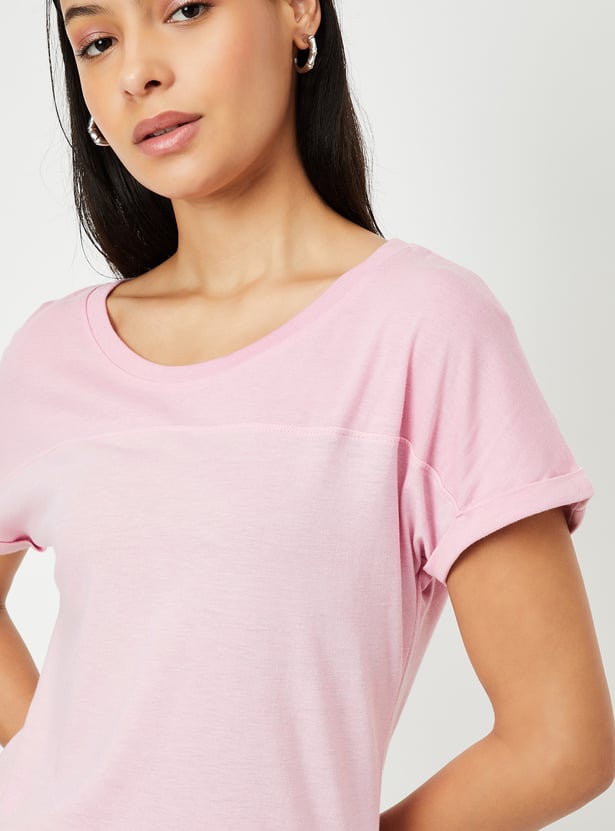 Women Textured T-shirt - Pack of 2