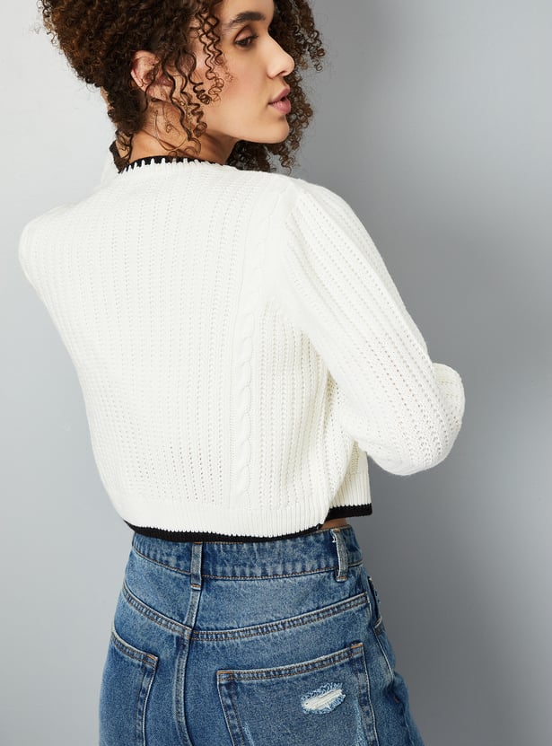 Women Embroidered Cardigan