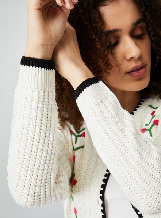 Buy Women Embroidered Cardigan Online at just Rs. 1299.0