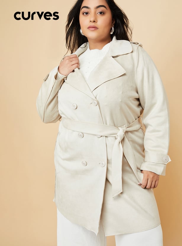 Women Lapel Collared Coat