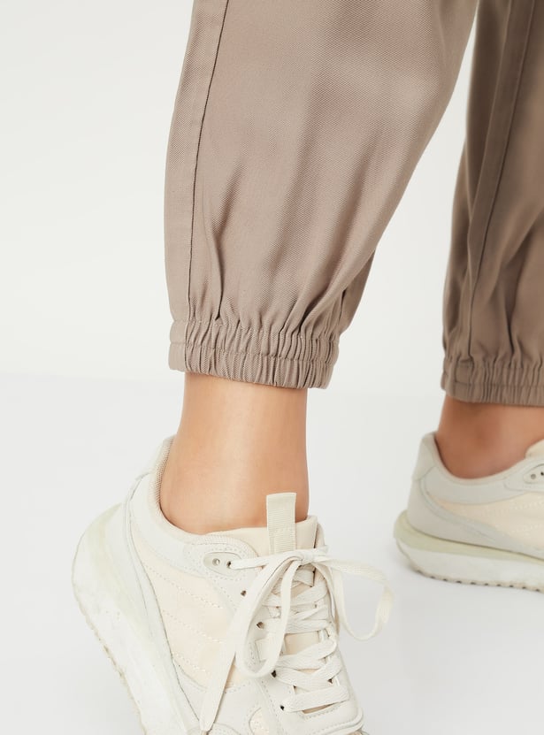 Women Solid Cargo Joggers