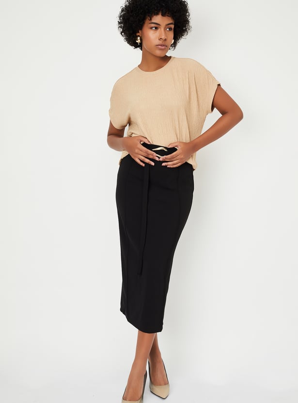 Buy Women Textured Knit Top Online at just Rs. 699.0