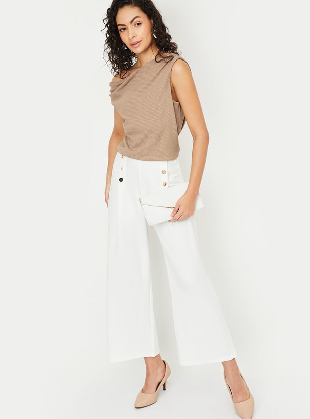 Women Textured Off-Shoulder Knit Top