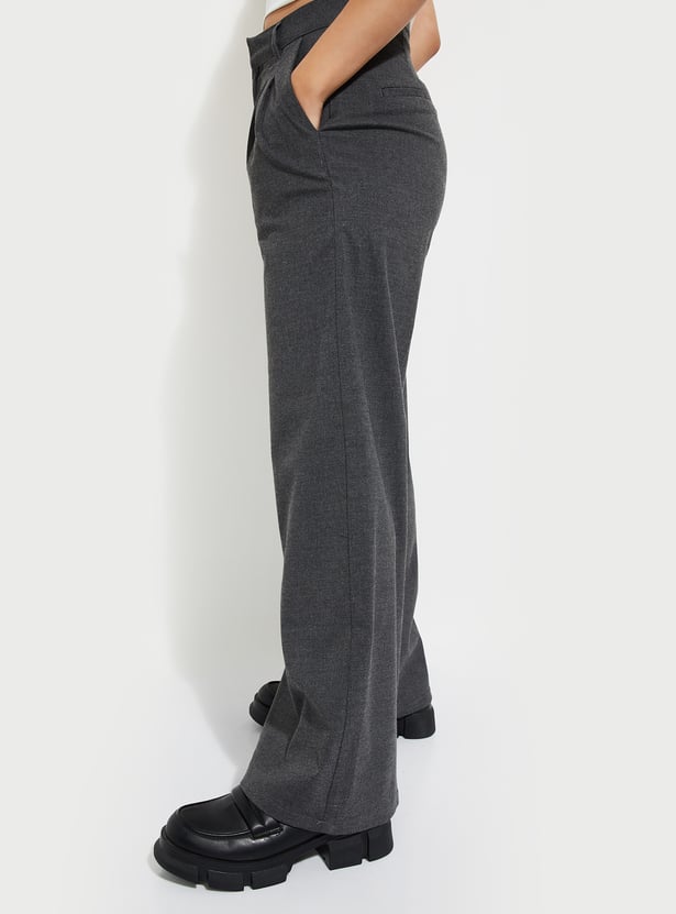 Women Pleated Wide Leg Trousers