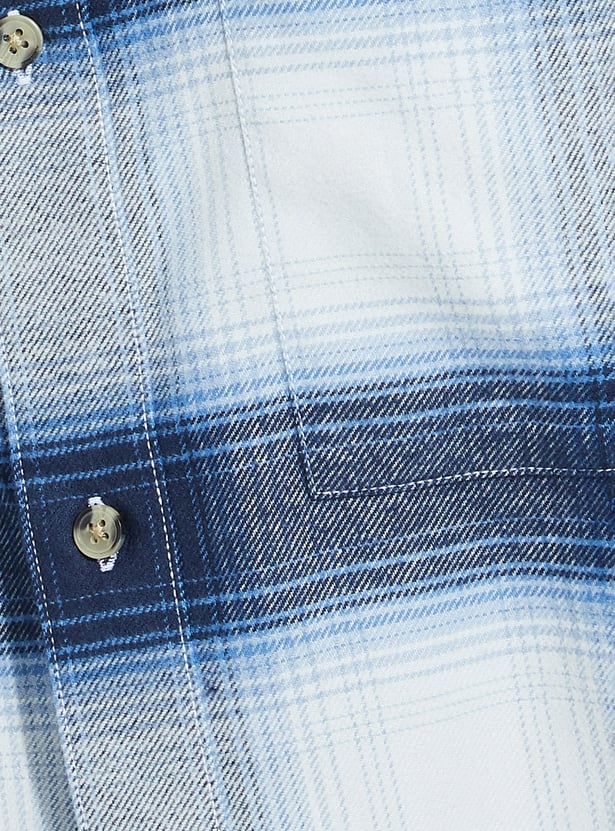 URB_N Men Regular Fit Checked Shirt