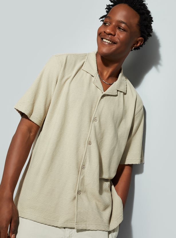 Buy URB_N Men Oversized Knit Shirt Online at just Rs. 999.0