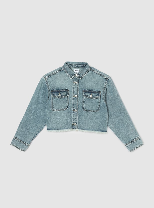 Girls Washed Denim Jacket