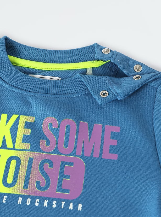 Boys Typographic Printed Sweatshirt