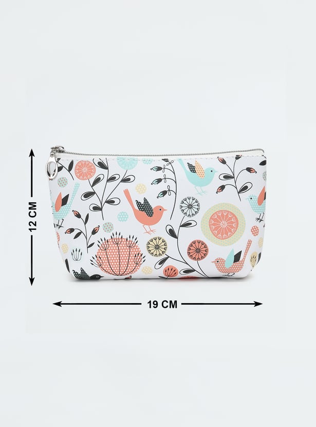 Women Printed Vanity Pouch - Pack of 3