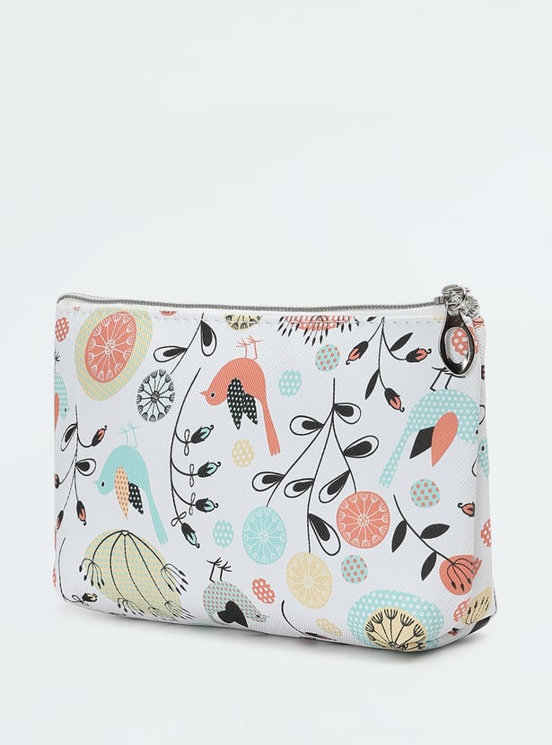 Women Printed Vanity Pouch - Pack of 3