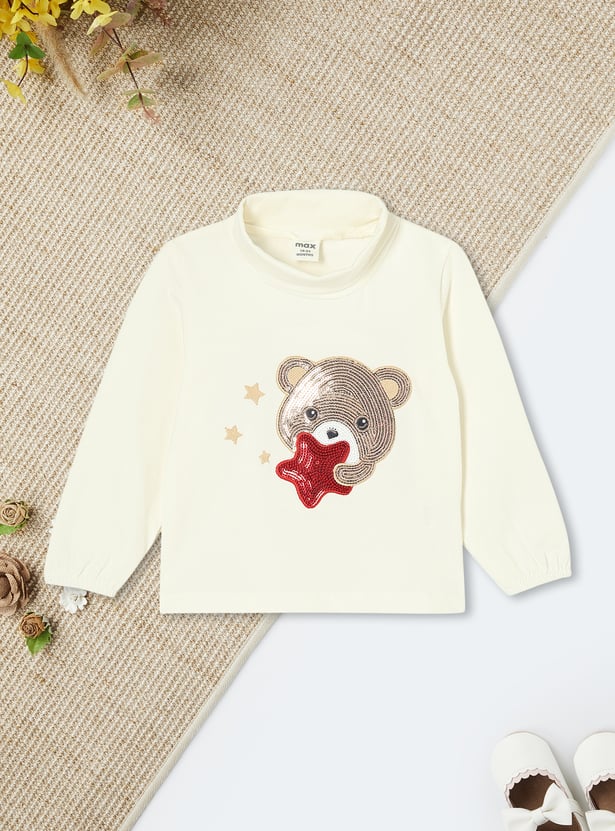 Girls Sequinned T-shirt