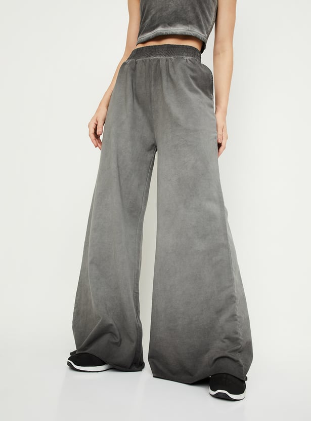 Women Acid Wash Athleisure Track Pants