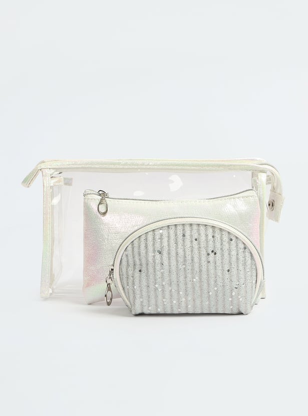 Buy Women Assorted Vanity Pouch - Pack of 3 Online at just Rs