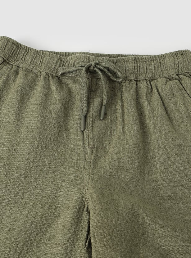 Boys Solid Knit Trousers