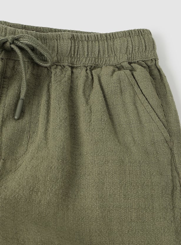 Boys Solid Knit Trousers