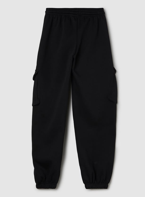 Boys Solid Cargo Joggers