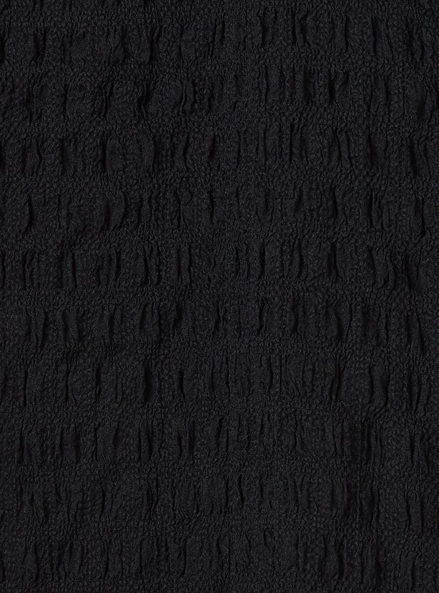 Girls Textured Wide Leg Trousers
