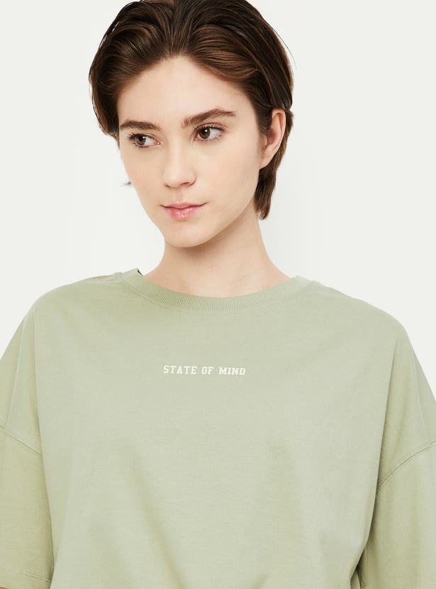 Women Solid Athleisure T-shirt